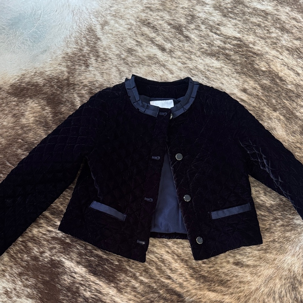 Janie and Jack Black Quilted Jacket